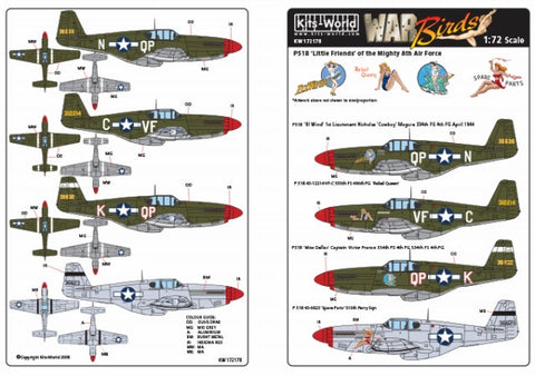キッツワールド KW172178 1/72 P-51B Mustang 43-6636 QP-N-'Ill Wind' 334th FS 4th FG Debden May 1944 - P-51B・・・