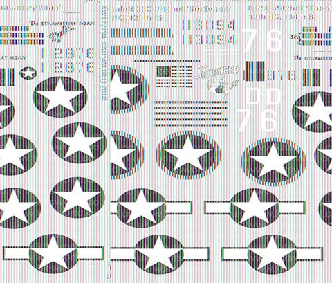 キッツワールド KW172194 1/72 WWII アメリカ軍 B-25Cミッチェル SeaSweep & `The Strawberry Roan` ノーズアート機デカール