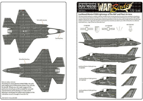 キッツワールド KW172212 1/72 イギリス空軍/海軍 ロッキード・マーティン F-35B ライトニングII