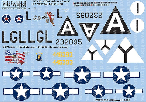キッツワールド KW172223 1/72 B-17 アックアック アンド リターントゥグローリー