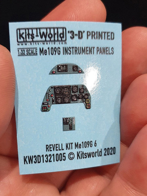 キッツワールド KW3D1321005 1/32スケール 3D 計器盤 ME109(レベル 109G-6用)