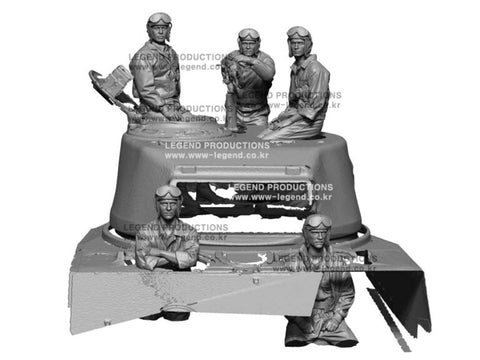 レジェンド LA7230 1/72 WWII アメリカ陸軍 戦車乗員 (5体)