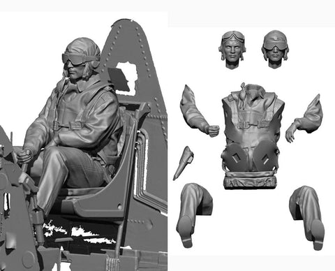 レジェンド LF2405 1/24 WWII アメリカ海軍パイロット I (2 ヘッド)