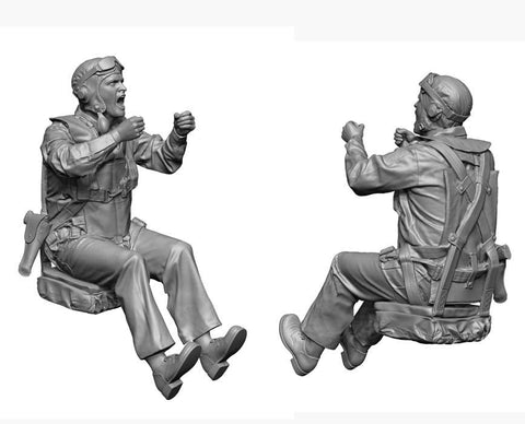 レジェンド LF3237 1/32 WWII アメリカ海軍 パイロット・リアガンナー(4ヘッド)