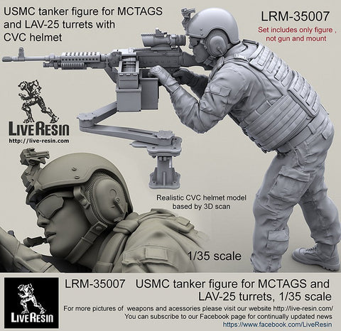 ライブレジン LRM-35007 1/35 現用アメリカ海兵隊 MCTAGS/LAV-25砲塔 CVCヘルメット
