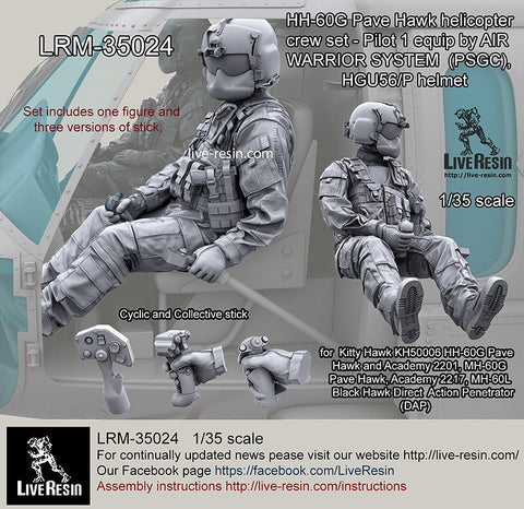 ライブレジン LRM-35024 1/35 現用アメリカ空軍 HH-60G ペイブホーク クルー パイロット1