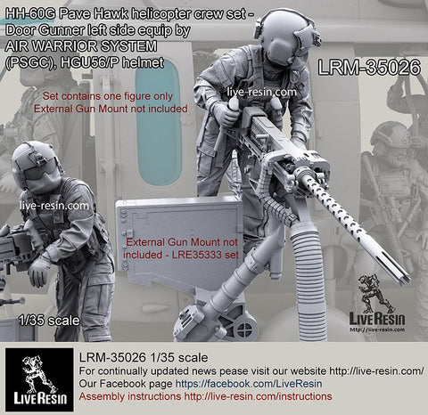 ライブレジン LRM-35026 1/35 現用アメリカ空軍 HH-60G ペイブホーク クルー 左舷ドアガンナー