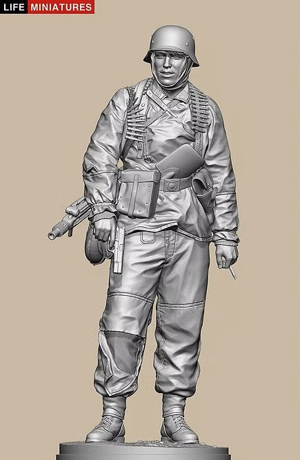 ライフミニチュア LM-35006 1/35 WWII ポトー迎撃戦 ハンセン戦闘団のMG42機銃手 バルジの戦い1944年