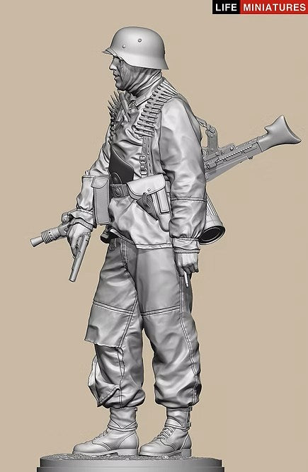 ライフミニチュア LM-35006 1/35 WWII ポトー迎撃戦 ハンセン戦闘団のMG42機銃手 バルジの戦い1944年