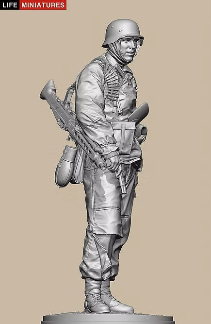 ライフミニチュア LM-35006 1/35 WWII ポトー迎撃戦 ハンセン戦闘団のMG42機銃手 バルジの戦い1944年