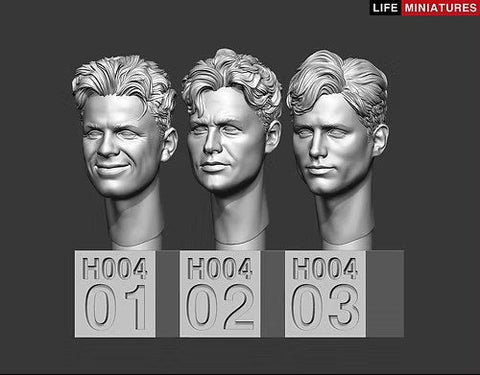 ライフミニチュア LM-35H004 1/35 ベア ヘッズ(無帽)セット No.1