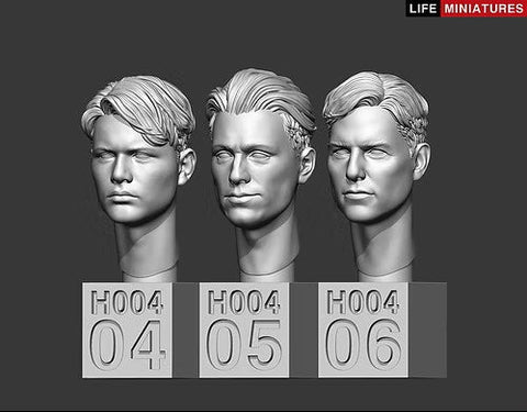 ライフミニチュア LM-35H004 1/35 ベア ヘッズ(無帽)セット No.1
