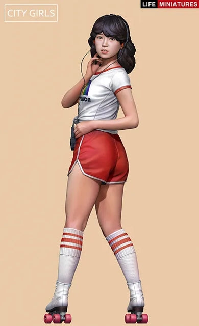 ライフミニチュア LM-CG002 1/24 シティガールズ アリカ 1980年代 ローラースケートの少女