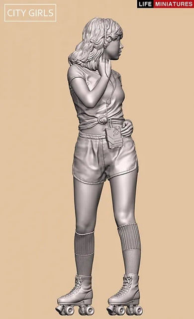 ライフミニチュア LM-CG002 1/24 シティガールズ アリカ 1980年代 ローラースケートの少女