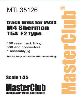 マスタークラブ MTL-35126 1/35 M4中戦車 シャーマン カフデザイン T54E2 タイプ用履帯
