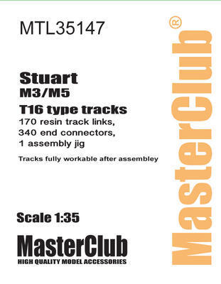マスタークラブ MTL-35147 1/35 M3/M5 スチュアート軽戦車 T16 ニューラバーパッド用履帯