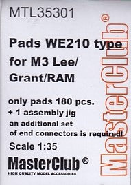 マスタークラブ MTL-35301 1/35 M3 Lee / Grant / RAM / M4用 WE210タイプ パッド180個。(エンドコネクタセット別売)