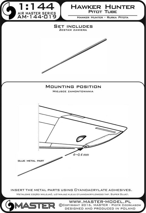 マスター AM-144-019 1/144 ホーカーハンター ピトー管