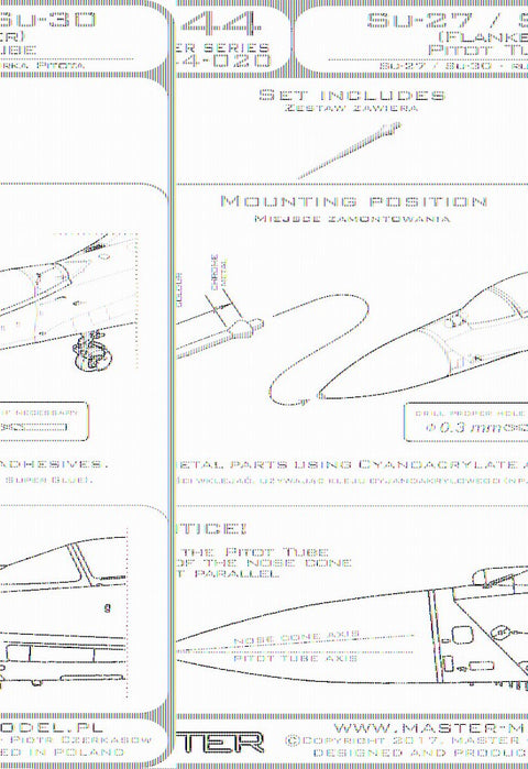 マスター AM-144-020 1/144 スホーイ 27/スホーイ 30 (フランカー) ピトー管