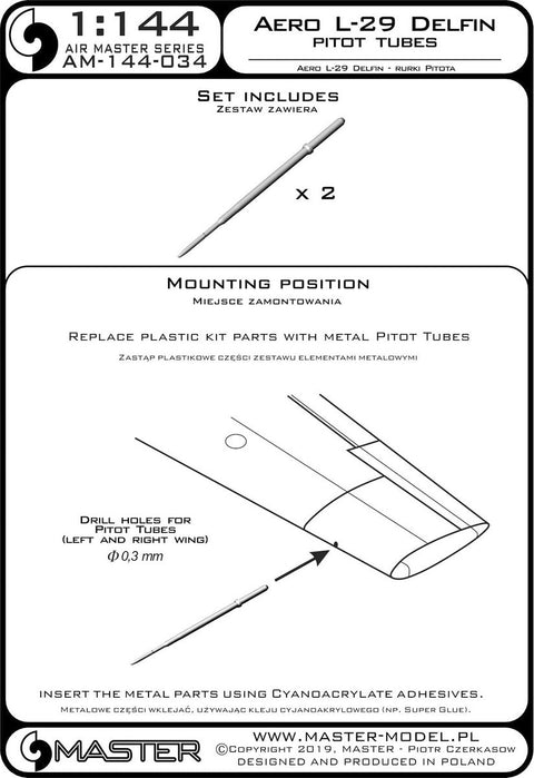 マスター AM-144-034 1/144 アエロ L-29 デルフィーン ピトー管