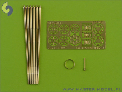 マスター AM-32-029 1/32 M61 A1 ヴァルカン砲、6本の砲身が回転する20mmキャノン砲、エッチングパーツの固定金具付挽物製銃身