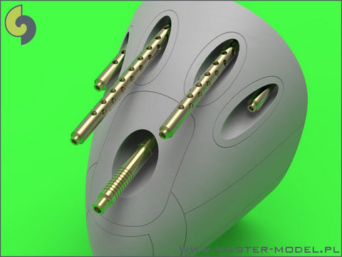 マスター AM-32-086 1/32 P-38 ライトニングの初期武装(ブローニング .50 キャリバーの有孔放熱バレルジャケット付銃身と初期・後期型の20mmキャノン砲銃身)