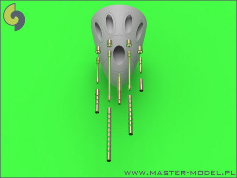 マスター AM-32-086 1/32 P-38 ライトニングの初期武装(ブローニング .50 キャリバーの有孔放熱バレルジャケット付銃身と初期・後期型の20mmキャノン砲銃身)