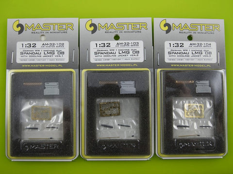 マスター AM-32-103 1/32 WWIドイツ軍 機関銃、シュパンダウLMG 08(1丁)(放熱ジャケットver.2付)