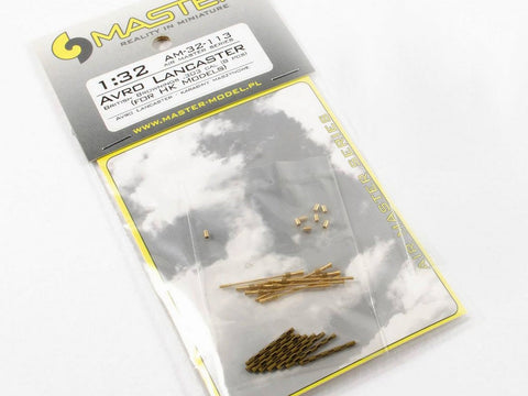 マスター AM-32-113 1/32 アブロランカスターの砲塔砲 イギリス軍仕様ブローニング .303キャリバー銃身8本セット(HKモデルズ用)
