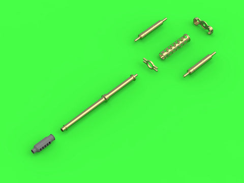 マスター AM-35-002 1/35 AH-64 アパッチ 装備セット(M230(30mm)チェーンガン砲身,ピトー管,およびテイルアンテナ)(レジン、エッチングパーツ、挽物パーツ)