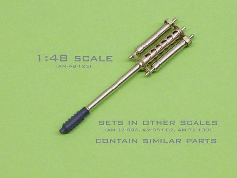 マスター AM-35-002 1/35 AH-64 アパッチ 装備セット(M230(30mm)チェーンガン砲身,ピトー管,およびテイルアンテナ)(レジン、エッチングパーツ、挽物パーツ)