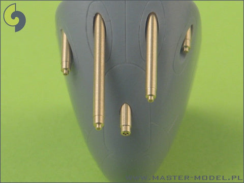 マスター AM-48-023 1/48 P-38 ライトニングの後期武装(ブローニング .50 キャリバーの放熱バレルジャケット付銃身と20mmキャノン砲の銃口)