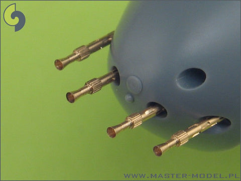 マスター AM-48-026 1/48 イギリス空軍 MK2ブローニング .303キャリバー(7.7mm) フラッシュハイダー付(4本入り)