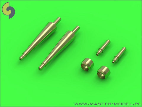 マスター AM-48-102 1/48 スピットファイア Mk.IXe/XVIe の初期型武装(円錐形) フェアリング付 イスパノ20mmキャノン砲の砲身とブローニング .50キャリバー銃身(エデュアルド用)