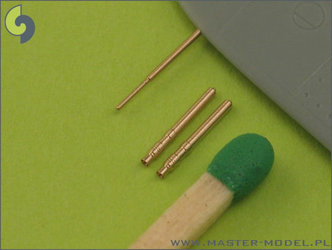 マスター AM-72-011 1/72 メッサーシュミット Bf 109 G5 - G14型およびK型 の武装セット(MG 131機関銃の銃口)とピトー管