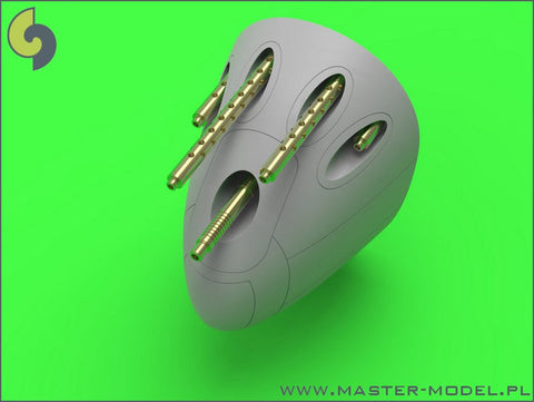 マスター AM-72-094 1/72 P-38 ライトニング 初期武装(ブローニング .50 キャリバーの有孔放熱バレルジャケット付銃身と初期・後期型の20mmキャノン砲の銃口)