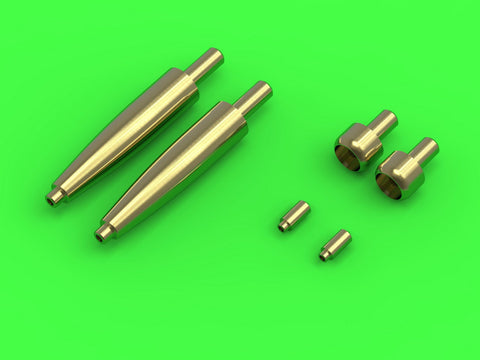 マスター AM-72-118 1/72 スピットファイア Mk.IXe/XVIe 後期型武装(円筒形フェアリング) フェアリング付イスパノ20mmキャノン砲 砲身とブローニング .50キャリバー銃身(エデュアルド用)