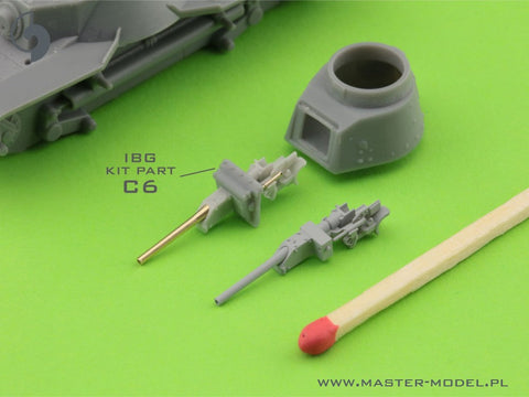 マスター GM-72-015 1/72 日本陸軍 九五式軽戦車 ハ号 - 37mm Type 94 金属砲身 レジン製マウント付き(IBG用)