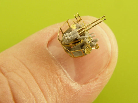 マスター SM-350-091 1/350 アメリカ海軍 ボフォース 40mm/56口径砲 2連装 ver.1 / Mk-51方位盤付 (レジン, エッチングパーツ および挽物パーツ) (6本入り)