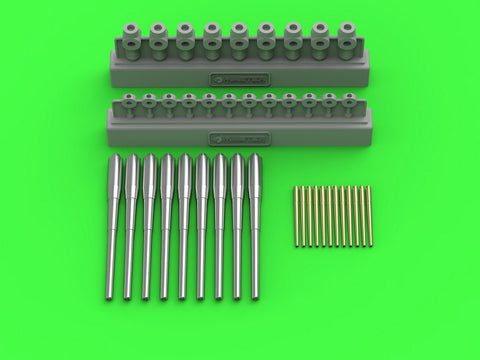 マスター SM-350-099 1/350 アメリカ海軍 アラスカ/グアムの武装 12インチ砲(9本), 5インチ砲(12本), レジン製マウント付砲身 (ホビーボス用)