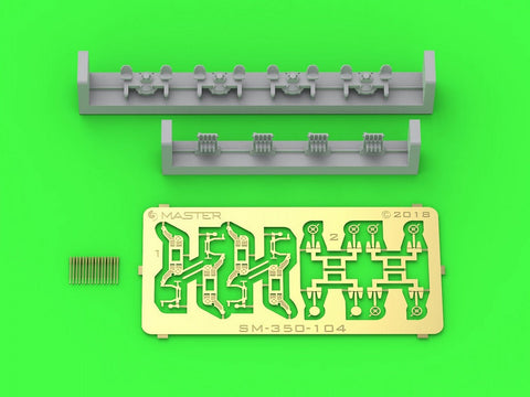 マスター SM-350-104 1/350 フランス海軍 4連装ホッチキス 13.2mm(0.52インチ)/76口径砲 1929年型 (レジン, エッチングパーツ および挽物パーツ) (4本入り)