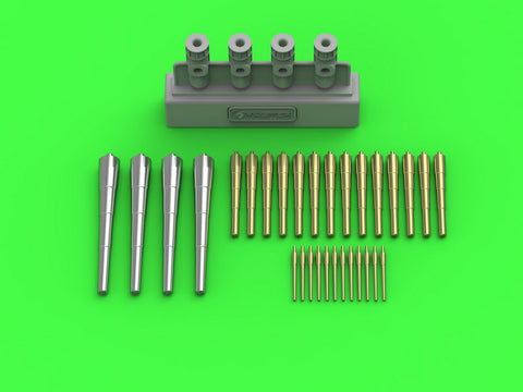 マスター SM-350-110 1/350 シュレスヴィヒ・ホルシュタイン (1908) アーマメント- 280mm (4個入), 170mm (14個入), 88mm (12個入) バレル&rレジンマウント (トランぺッター用)