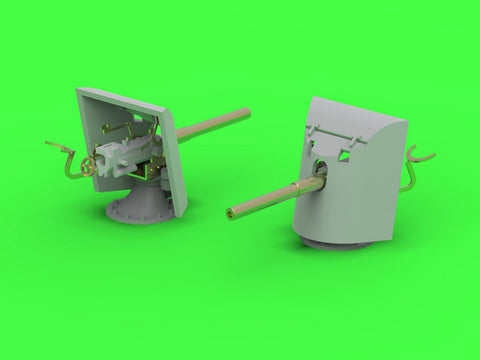 マスター SM-350-111 1/350 ドイツ ガン 8,8cm/35 (3.46in) SK L/35 - 1900年代初期型 (e.g. シュレスヴィヒ・ホルシュタイン 1908) - (レジン, エッチング チューンパーツ) - (4個入)