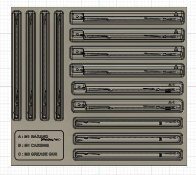 MJミニチュア MJEZ35009 1/35 小火器用 スリングセット2 アメリカ陸軍
