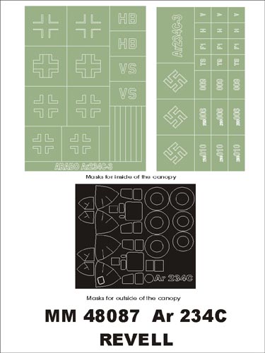 モンテックス MM48087 1/48 アラド 234C(レベル用)マスキングシート(キット付属デカールと置換)
