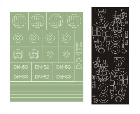 モンテックス MM48271 1/48 ドルニエ Do-17Z(クラシックエアフレーム用)マスキングシート(キット付属デカールと置換)