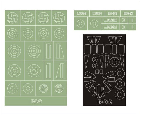 モンテックス MM48277 1/48 ブラックバーン Roc MkI(スペシャルホビー用)マスキングシート(キット付属デカールと置換)