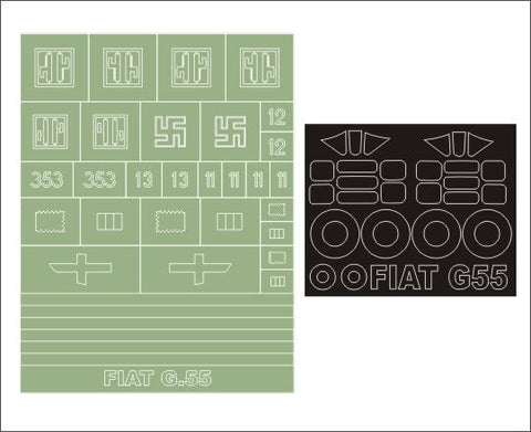 モンテックス MM48280 1/48 フィアット G-55(スペシャルホビー用)マスキングシート(キット付属デカールと置換)
