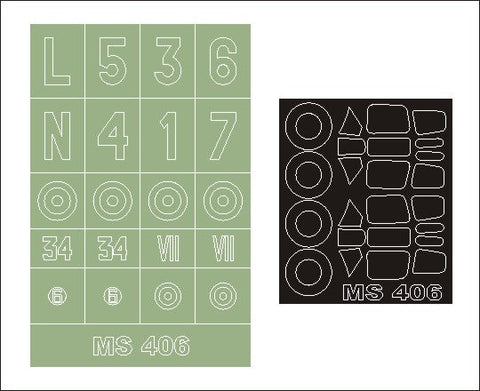 モンテックス MM48282 1/48 MS-406(AZモデル用)マスキングシート(キット付属デカールと置換)