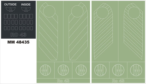 モンテックス MM48435 1/48 IMAM Ro.43艦上偵察機( スペシャルホビー用)マスキングシート(キット付属デカールと置換)